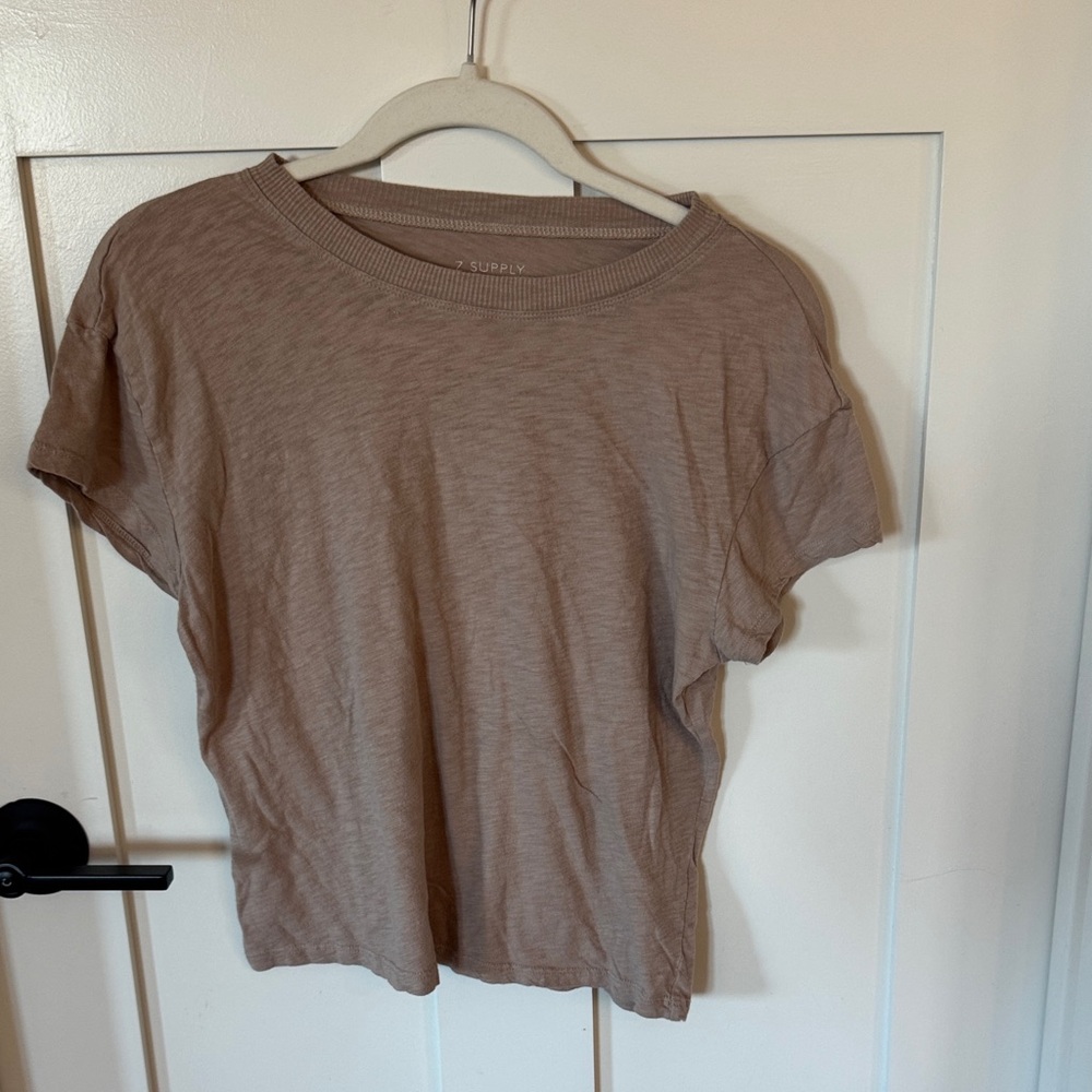 Z Supply Tan Short Sleeve Tee